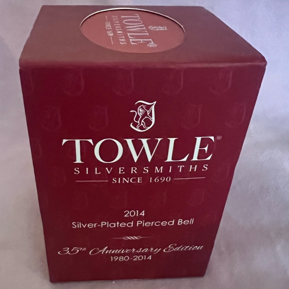 Towle Silversmiths 2014 Silver-Plated Pierced Bell, 35th Anniversary Edition New